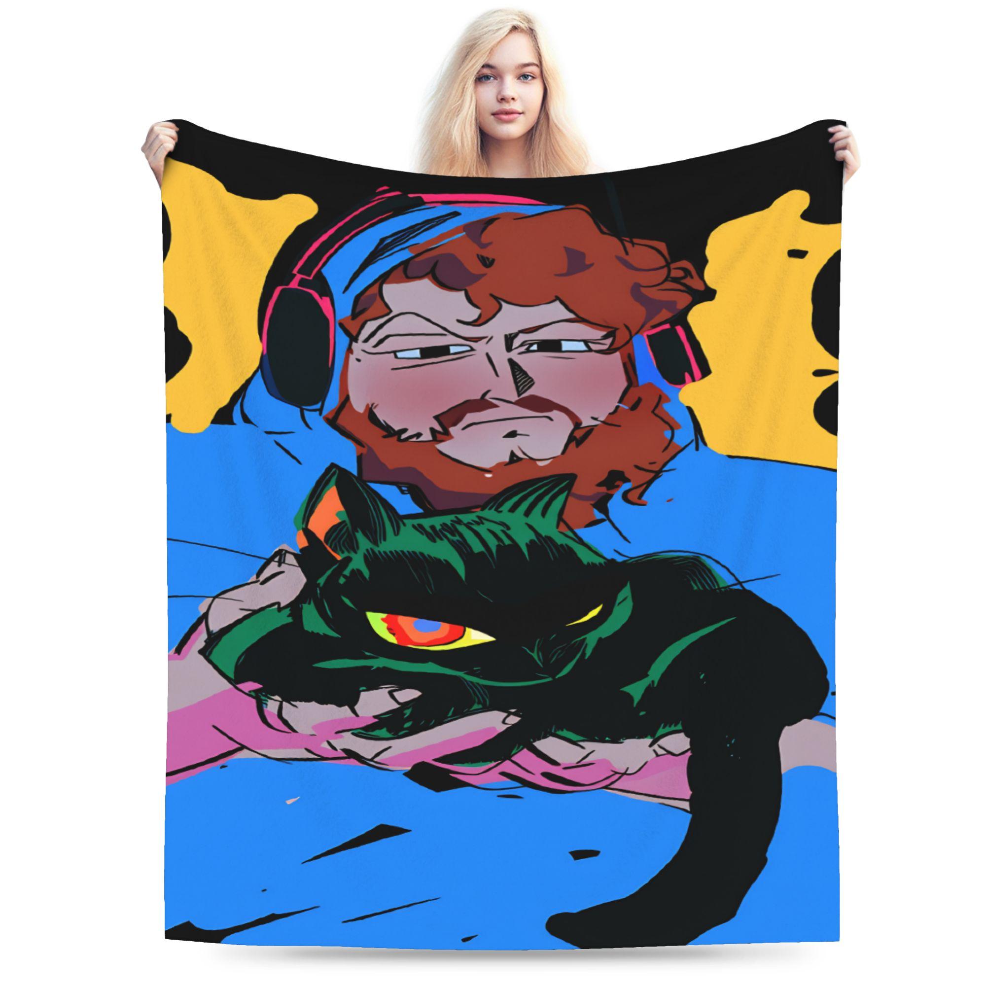 Caseoh American Blanket Quality Warm Cozy Throw Blanket Winter Camping Chair Sofa Bed Fashion Bedspread 75x90cm