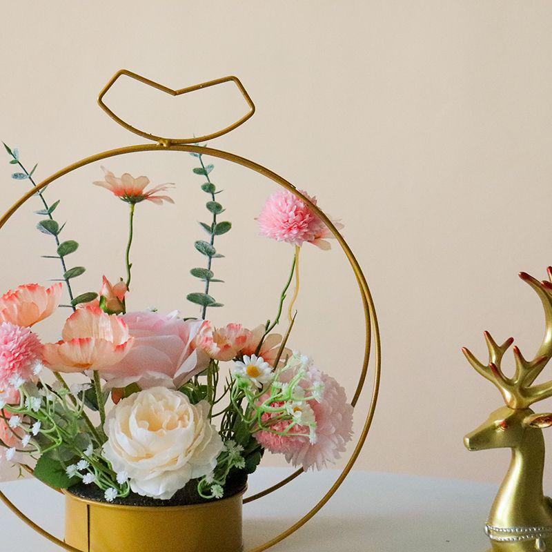 Simulated Rose, Daisy, Star Flower Artificial Flower Basket For Table Decoration, Living Room Setting, Indoor Decoration.