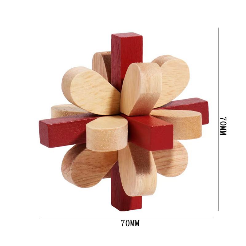 Luban Lock Puzzle Unlock Interlock Game IQ Test Wooden Brain Teasers For Adults Kids Logic Smart Mind Challenge Educational Toys