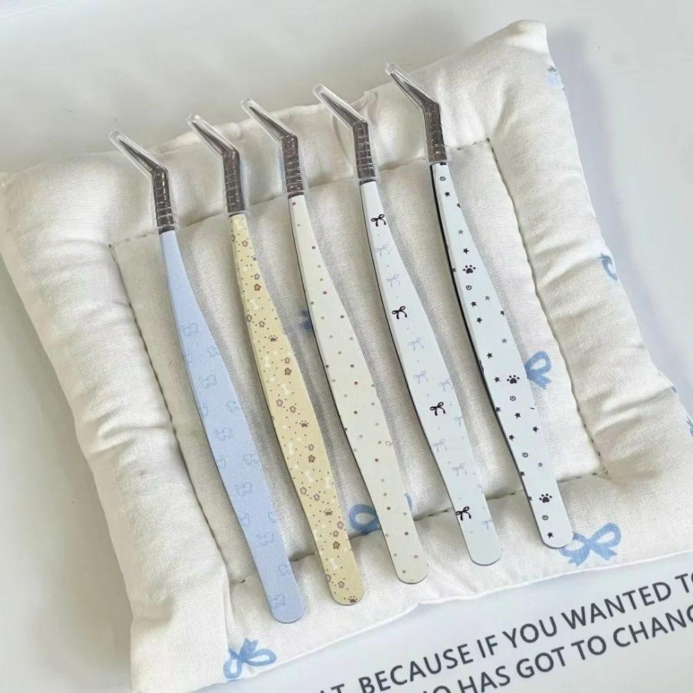 High Precision False Eyelash Tweezers Anti-static Eyelash Curler Beauty Makeup Tools
