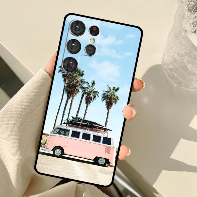 Combi Van Surf For Samsung Galaxy S22 Ultra S21 S20 FE S8 S9 S10 Note 10 Plus Note 20 Ultra Phone Case