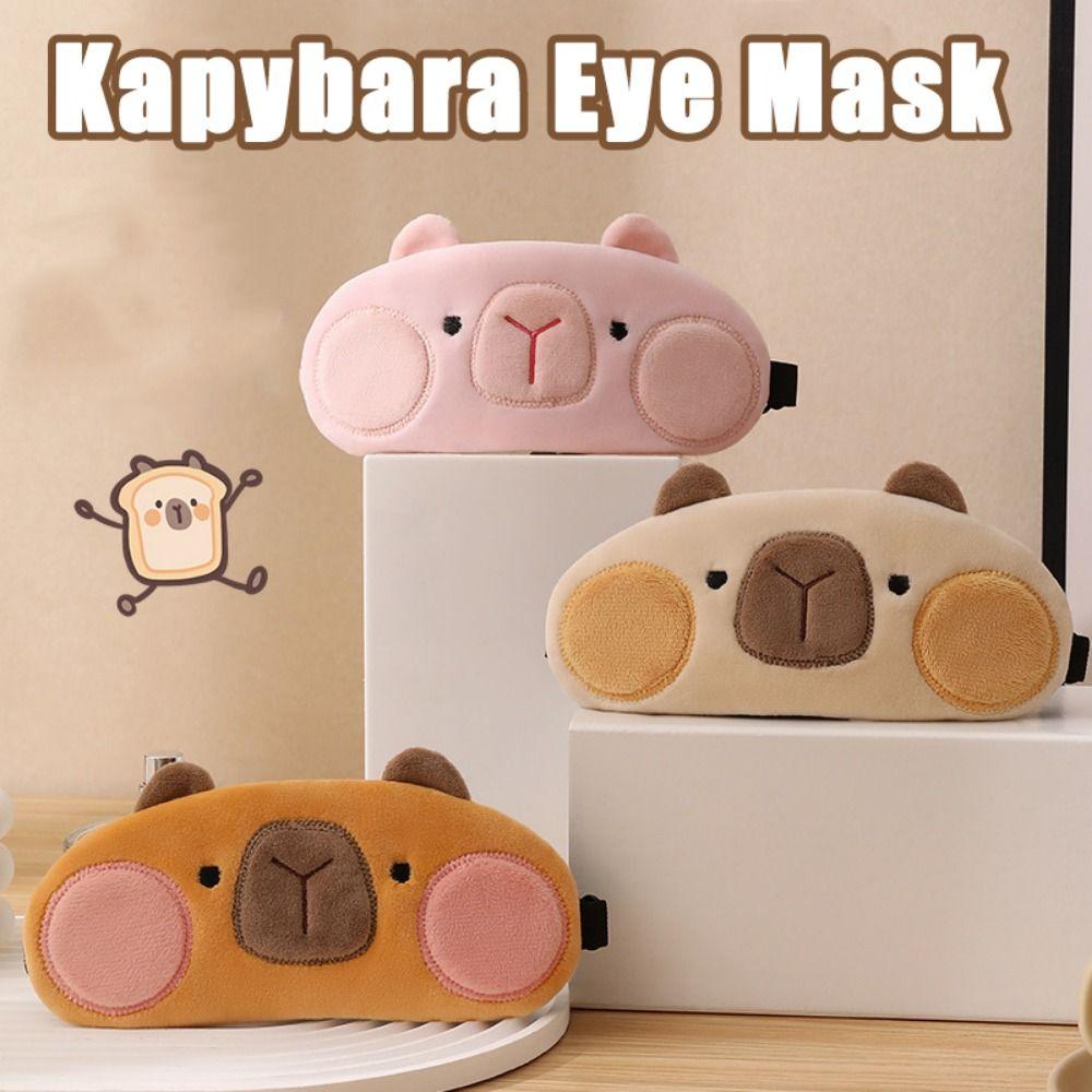 

Kawaii Plush Sleeping Eye Covers Cartoon Night Eyeshade Sleep Accessories кофейный