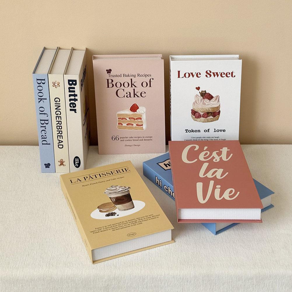 Elegant Paper Simulation Books Set of 5 for Stylish Interiors