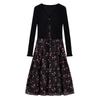 Elegant Floral Knit V-Neck Two-Piece Set