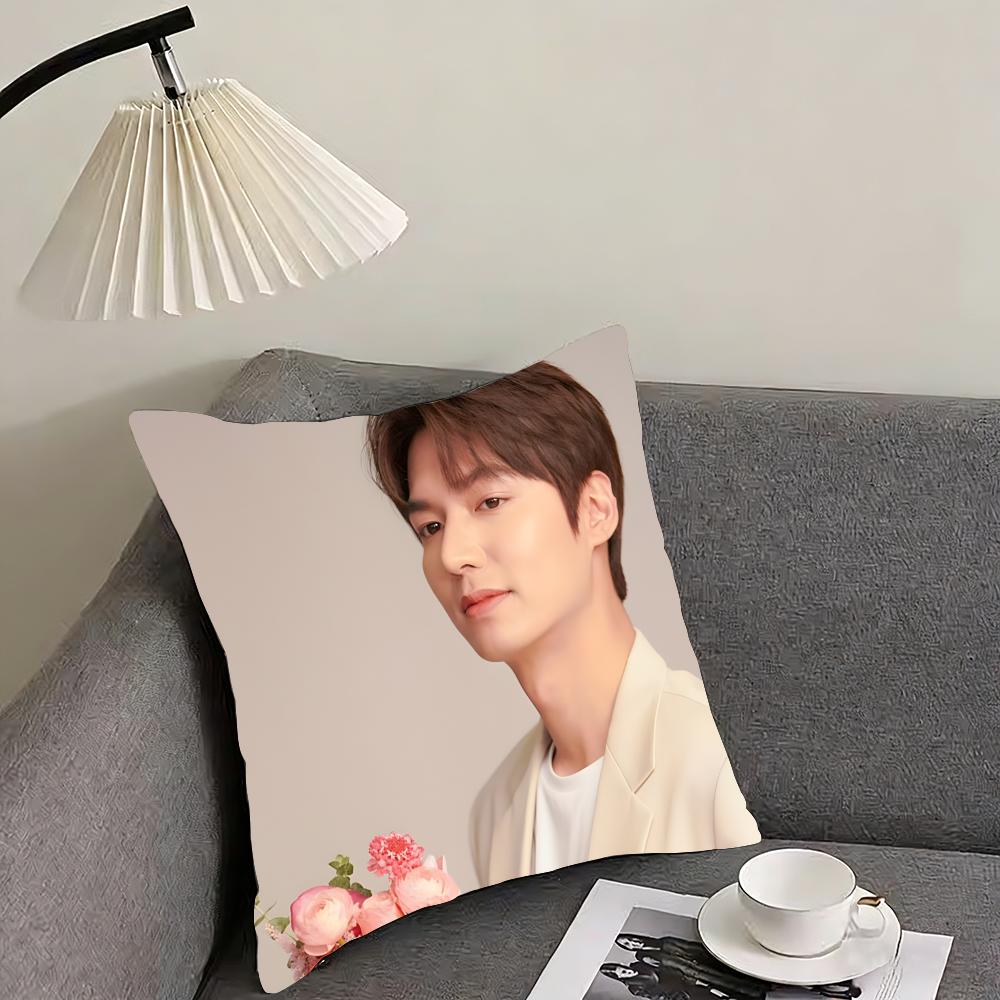 korean Lee MinHo Cushion Cover Reversible Plush Pillow Cover – For car, sofa, bedroom, perfect as a gift.