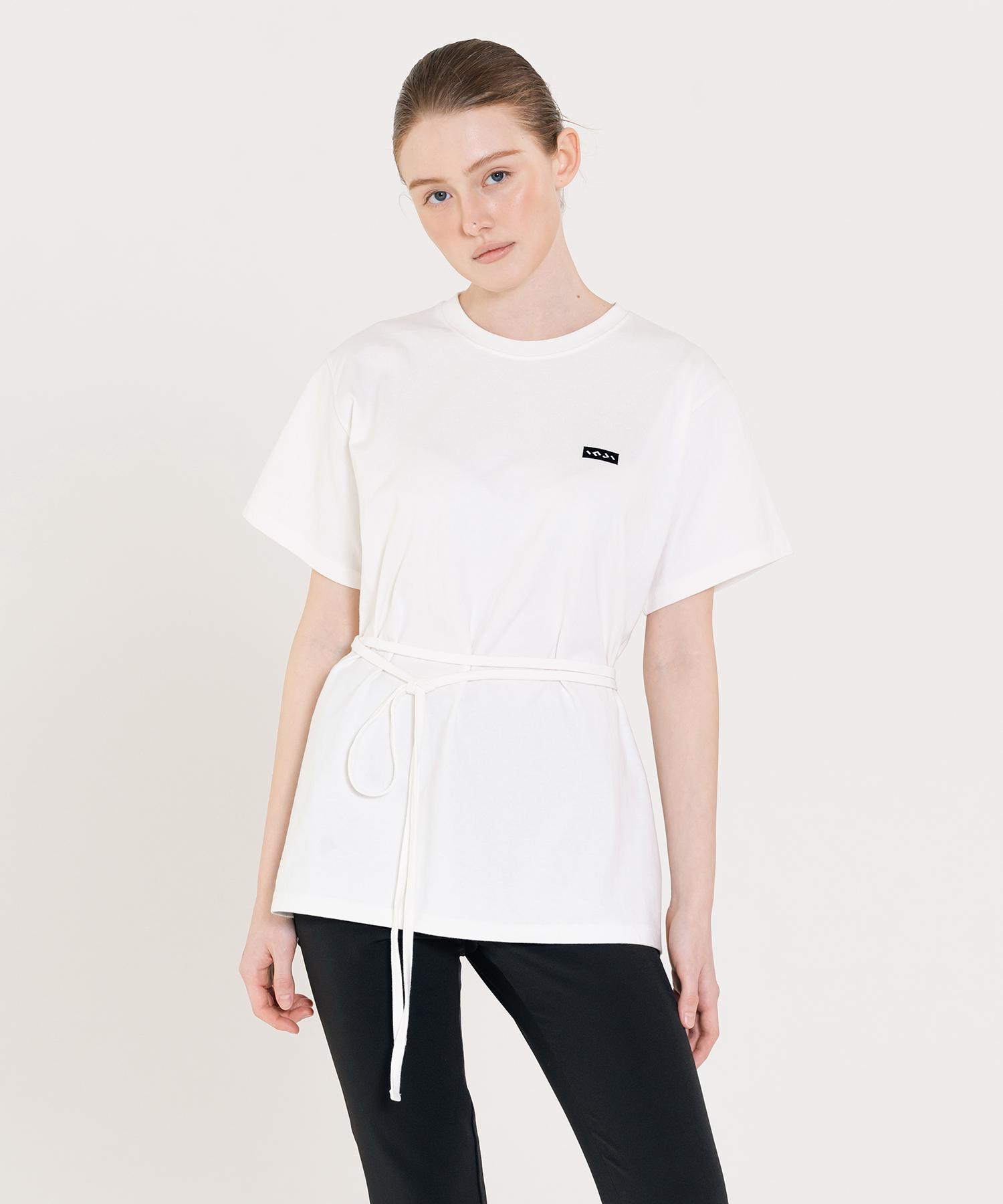 Ingi Active Small Logo Over Strap Tee White One