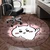 Personalized Chiikawa Round Chair Office Rug - Perfect for Mat, Office Chair & More - Ideal Gift for Birthdays and Holidays