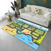 Highway City Child Playmat Traffic Playroom Carpet Rug for Home Living Room Bedroom Doormat Decor, Area Rug Non Slip Floor Mat