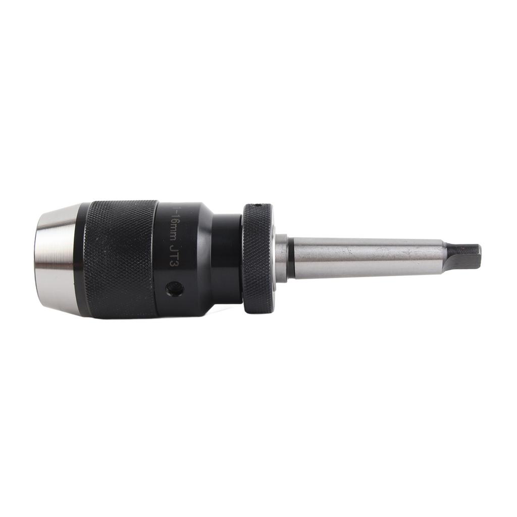 1‑16mm Capacity 45# Steel Self Tighten Keyless Lathe Drill Chuck with MT2‑JT3 Taper Arbor