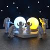 Birthday Space Cake Cosmonaut Statues Astronaut Ornaments With Moon Sculpture Figurines Spaceman