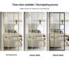 Modern Nordic Glass Partition Screen with Iron Art and Stainless Steel Washstand for Luxury Living Room and Entryway