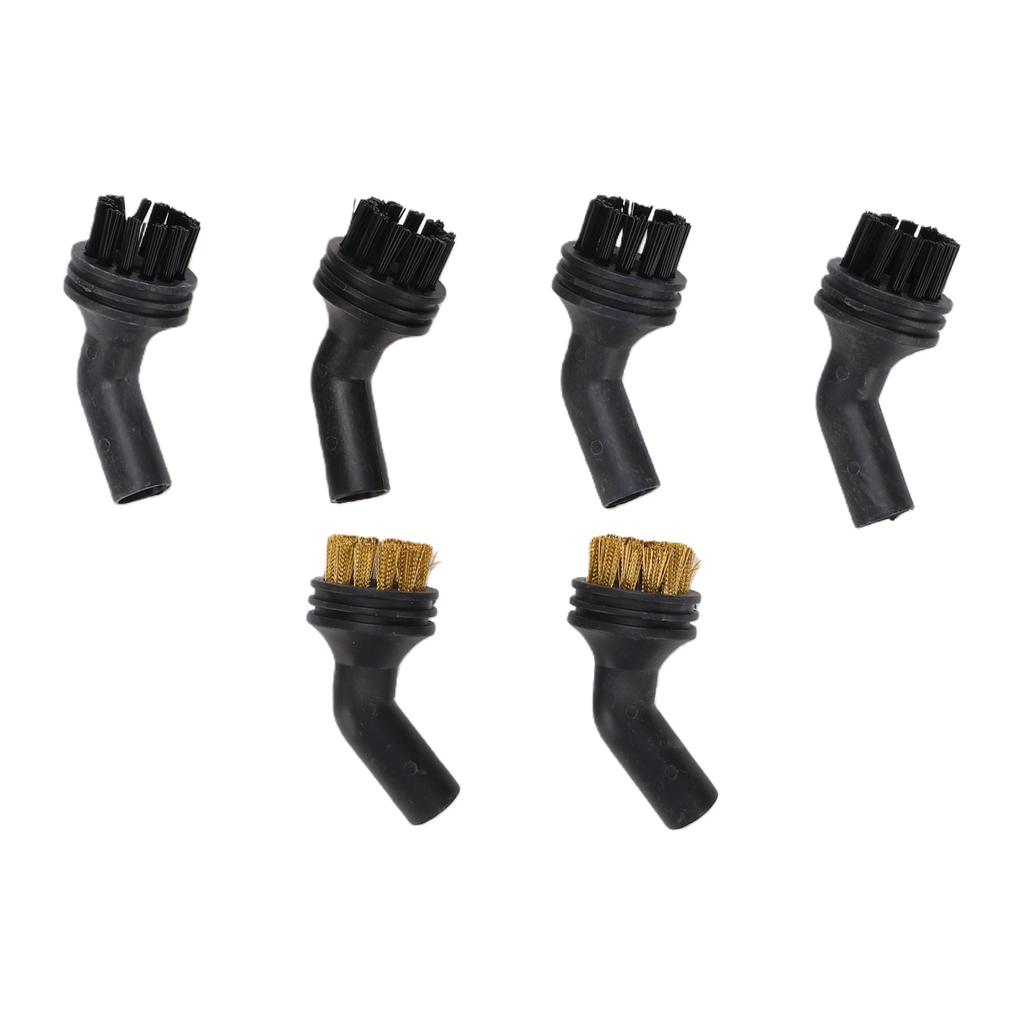 6er-Pack Dampfreiniger Bürstenköpfe Messing Nylon Bürstenhaare Aufsätze mit Aufbewahrungsbox für Handdampfgerät Fliesen