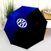 Inter Milan Emblem Dynamic Background Folding Umbrella Suitable for All Seasons Suitable for All Seasons Umbrella Three Folds Sun Umbrella