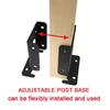 Adjustable Deck Post Anchors Base Brackets Portable Sturdy Reinforced Accessory for Secure Deck Structure Support