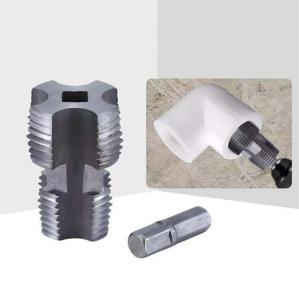 PVC Pipe Threading Tool for Electric Drill Compact PVC Pipe Threader Set Threading Tool for Efficient Pipe Installation