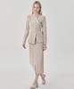 HYEYEONG KIM Cord Set Tailored H-Line Maxi Skirt - Light Beige