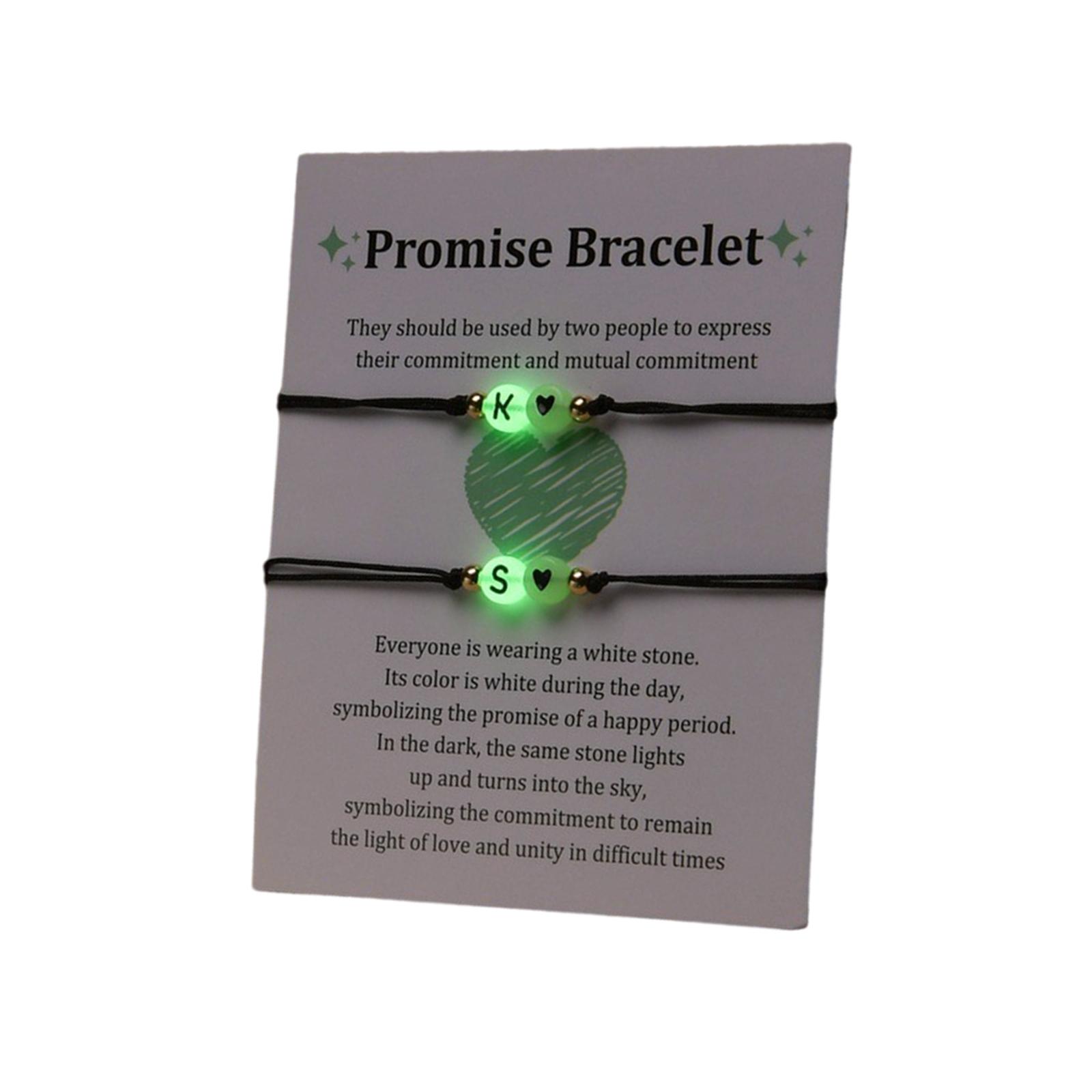 

Набор браслетов из светящихся бусин, водонепроницаемый веревочный браслет, плетеные браслеты, акриловая текстура, идеально подходит для женщин и пар 2775