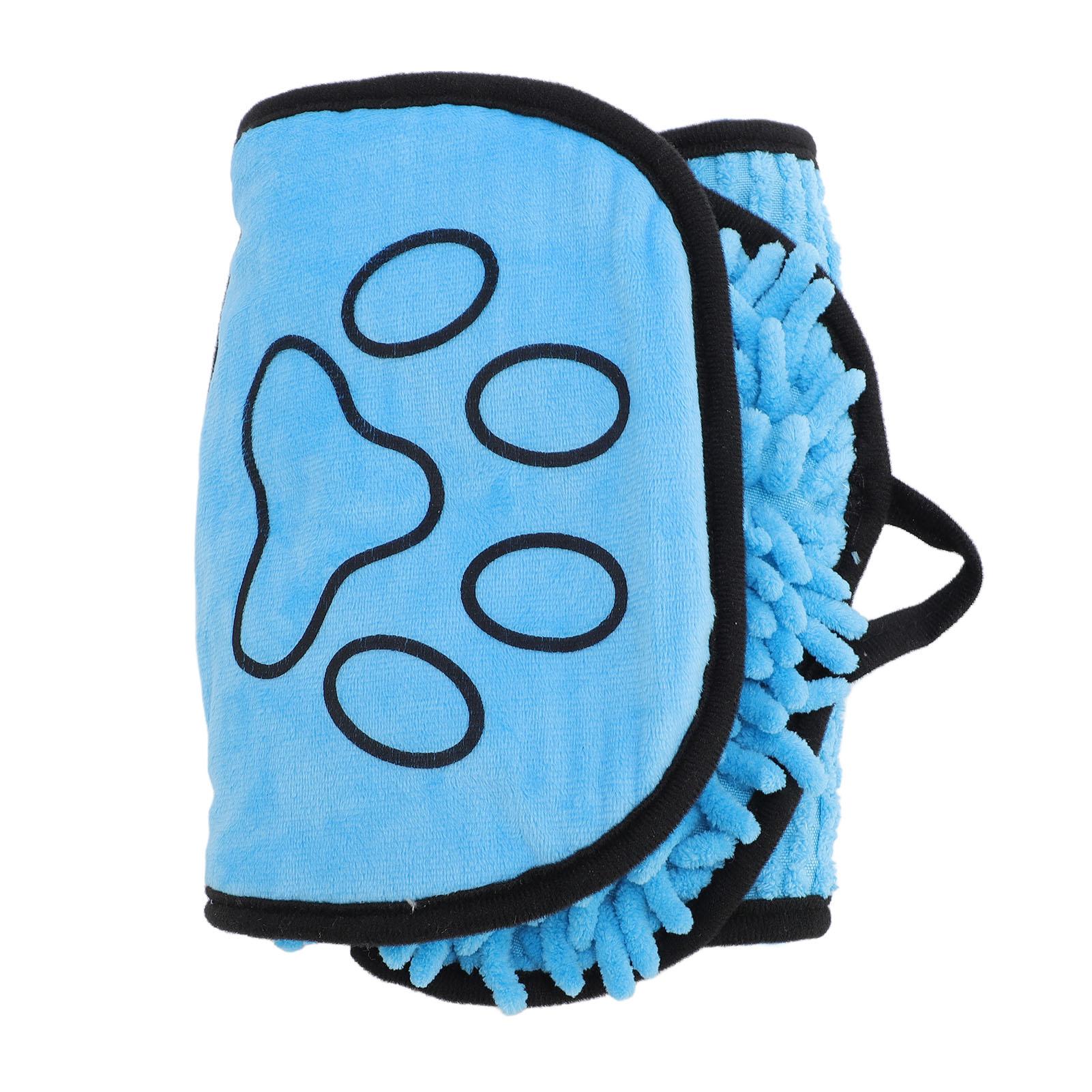 

Super Absorbent Pet Towel Soft Thick Machine Washable Microfiber Quick Drying Dog Towels for Cats синий