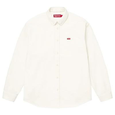 Small Box Denim Shirt White