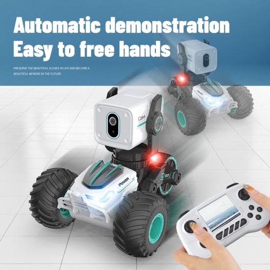 Remote Control Car with 720P Real Time Video Camera Kids Off-Road Truck Photography RC Vehicle Toy Toddlers Boys Birthday Christmas Gift