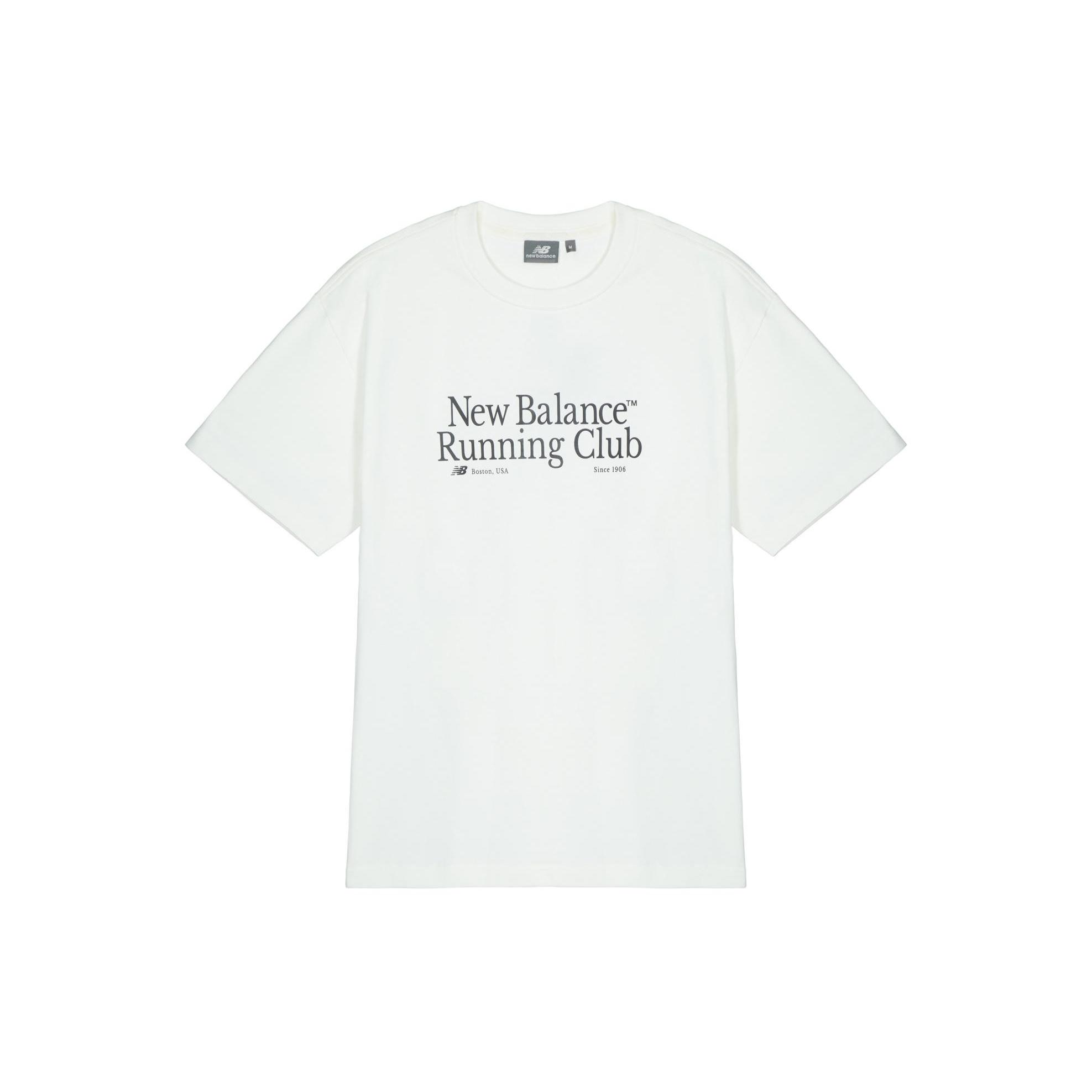 New Balance Running Club Graphic T-shirt Asia Sizing White Men s NEE11251-IV XXL