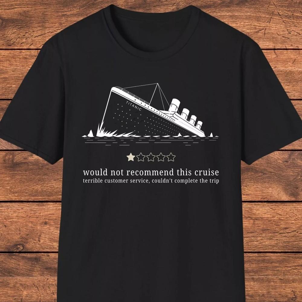 Футболка Титаник, Графическая футболка с черным юмором, Саркастическая историческая футболка, Ретро унисекс футболка Титаник L