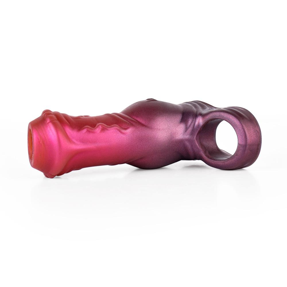 Silikonový návlek na penis Kondom Prodloužení Měkké Realistické Dildo Sexuální hračka pro dospělé pro Muže Ženy Pegging Strap On