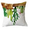 Office Chair Cushion Home Pillow Case Ins Plush Printed Pillow Case Green Plant Nordic Style Pillow