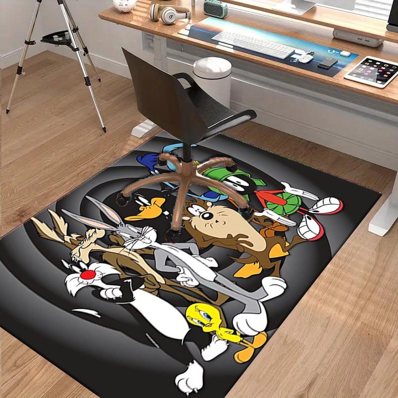 1pc Office Carpet Chair Mats Looney Tunes Characters Perfect for Office Chairs, Living Rooms, Or Bedrooms,Polyester Carpet.HDT230