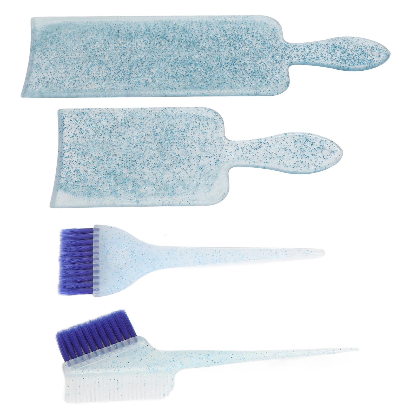 

4pcs Hair Coloring Board Kit Highlighting Tinting Bleaching Hair Dyeing Brush Board Kit for Beauty Salon Blue синий