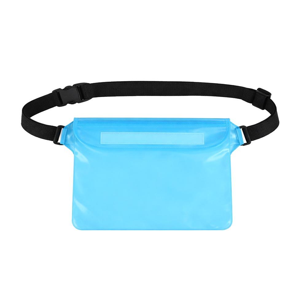 Transparent Waterproof Waist Bag Large Capacity 3 Layer Protection Swimming Bag With Waist Strap Multi-Layer Seal