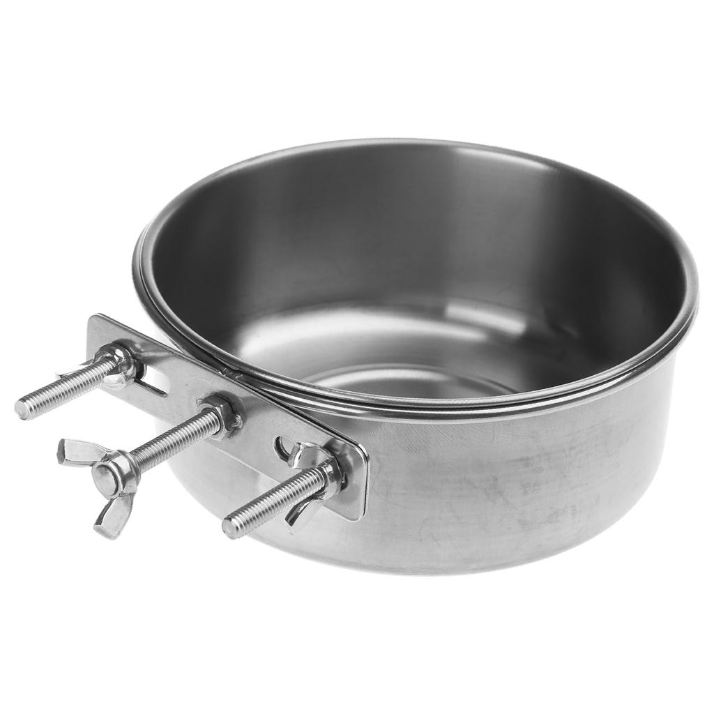 Cage Cats Water Food Dispenser Bowl for Small Animals Rabbit Stainless Steel for Pets Cage Mount Hanging Bowls