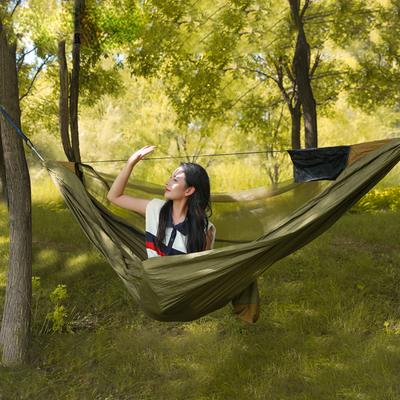 Hamaca de malla elástica con mosquitera de apertura rápida y automática para acampar al aire libre, prevención de mosquitos