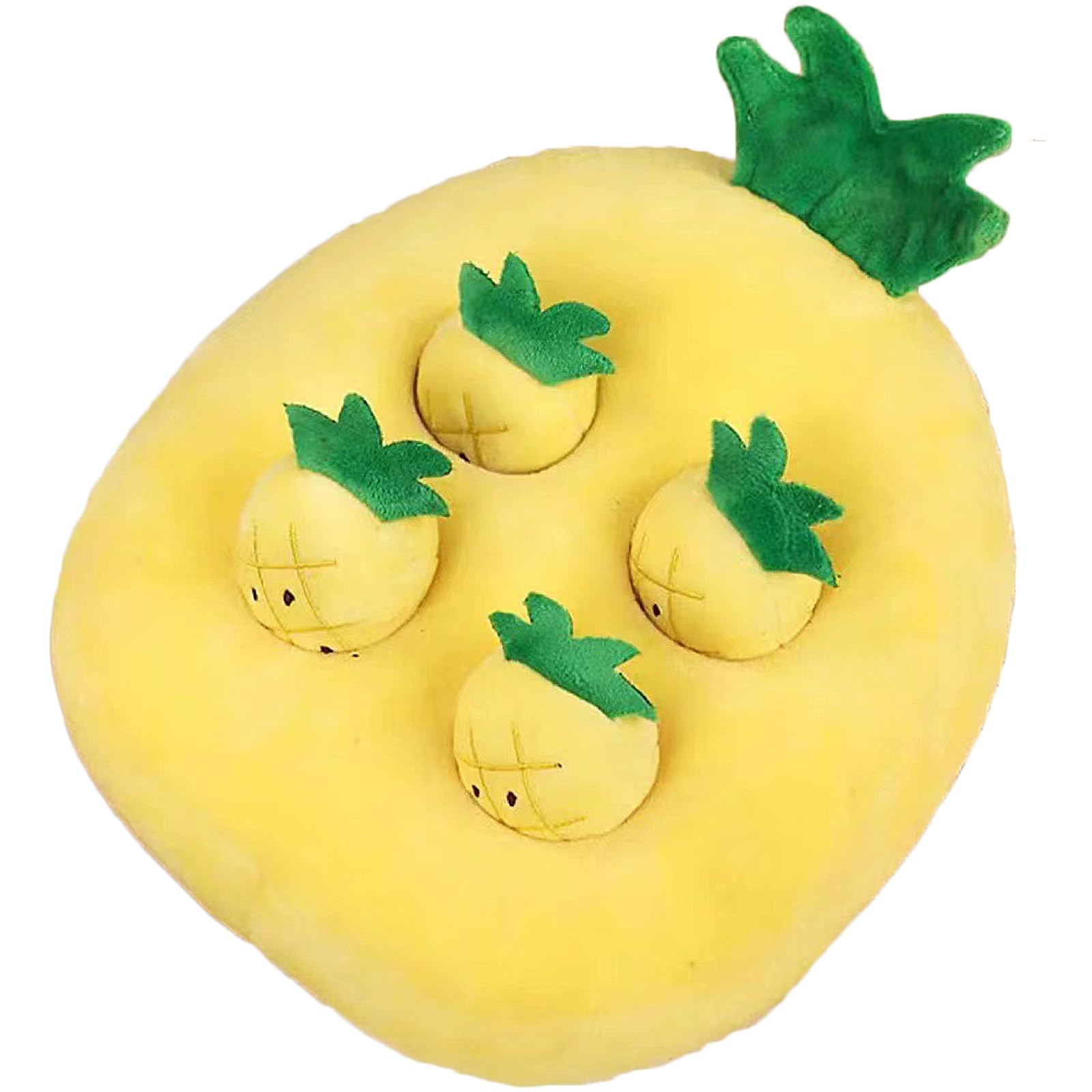 

Silver Style Pet Nosework Dog Educational Hidden Treat Chew Plush Food Toy & Toy, Toy, (Pineapple)