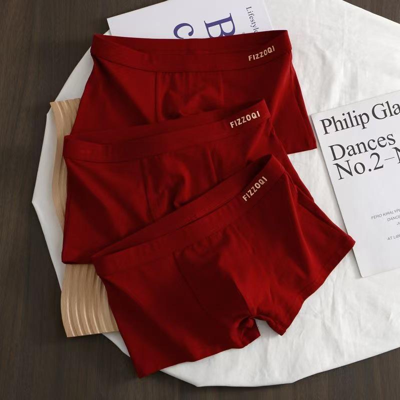 Men's Burgundy Breathable Boxer Briefs - New Wedding Collection