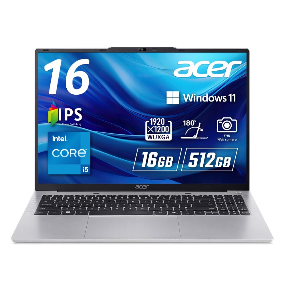 

Ноутбук Acer Aspire Lite Intel Core i5 1334U 16 ГБ пам яті 512 ГБ SSD WUXGA IPS-панель 8 годин роботи 2 МП веб-камера зі шторкою Сумісний з WiFi 6