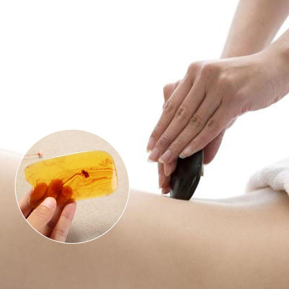 Resin Acupuncture Massager Stick Face Massager Gua Sha Board Massage Comb Facial Scraping Scraper
