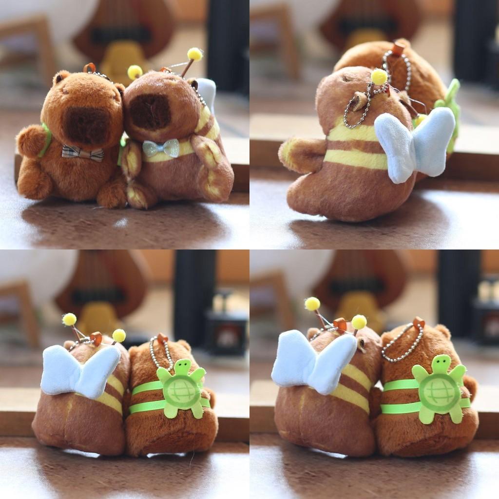 Capybara Short Plush Keychain Magnetic Pair Bag Accessory Cute Teens Present