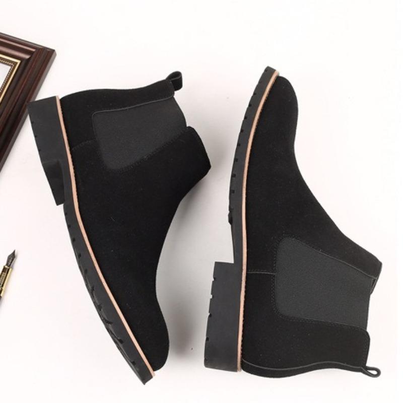 Men Ankle Boots British Style Suede Leather Boot Fashion Chelsea Boots for Men Business Dress Boots High Top Casual Booties 2025