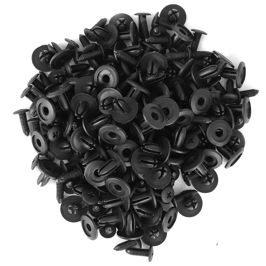 Pack of 100 Car Plastic Rivets 6 Mm Hole Diameter Bumper Pin Put Pin Clip AP for Motorcycle Buses, Cars, Trains, Planes, Trucks, caraNaVans
