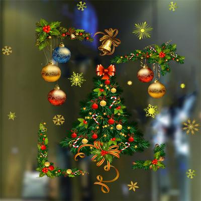 Neue Weihnachtskugeln Wandaufkleber Fenster Glas Festival Aufkleber Neujahr Weihnachtsdekorationen für Wohnkultur Aufkleber