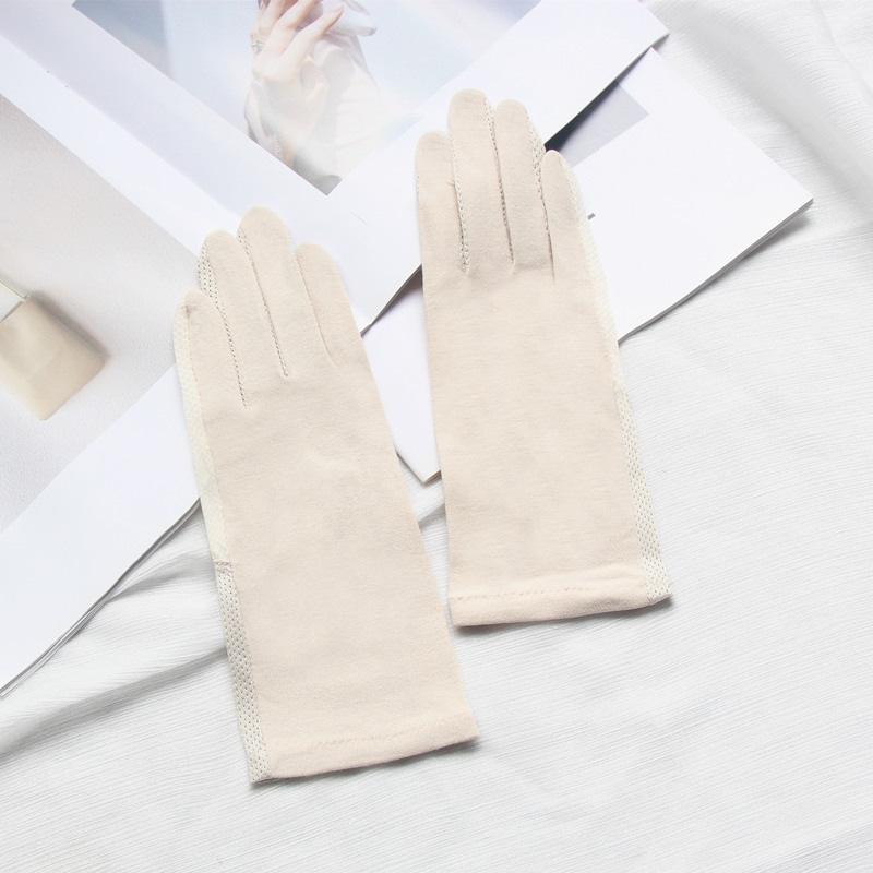 

Летние солнцезащитные хлопковые влагоотводящие дышащие перчатки с сенсорным экраном, защищающие от ультрафиолета, нескользящие перчатки. One Size