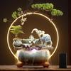 Elegant Chinese-Style Flowing Water Humidifier for Living Room and Office Decor