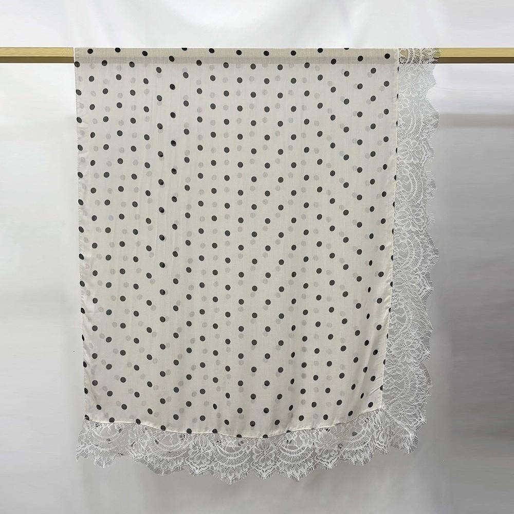 Modal Muslim Hijab Scarf Polka Dot Print Long Turban Scarf Elegant Turban Head Scarf Women Ramadan