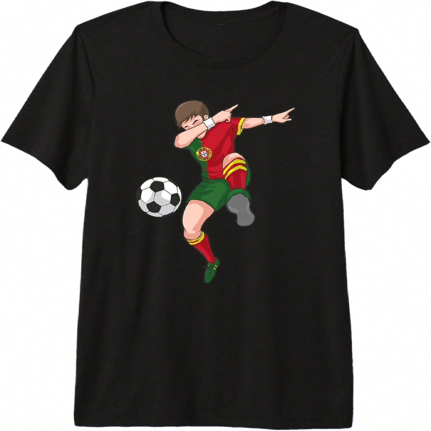 Dabbing Soccer Boy Portugal Football Shirt Portuguese Gift Premium Tri-Blend T-Shirt S разноцветный