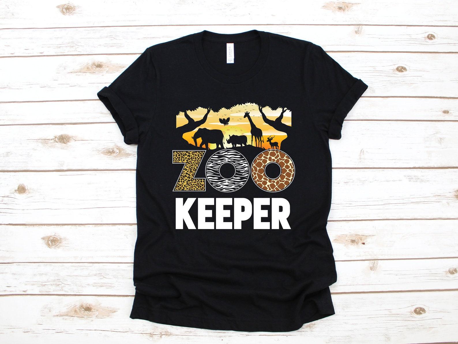 Zoo Keeper Shirt, Zoo Keeper T-Shirt, Safari Birthday Party Gift, Zoo Keepers Tank Top, T-shirt, T-shirt XL