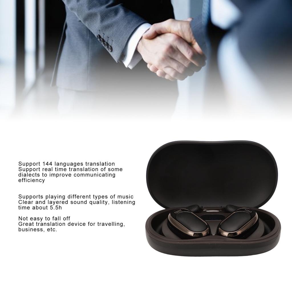 Language Translator Earbuds Phone Call Real Time Bluetooth 5.4 144 Languages Wireless Earbuds for Business