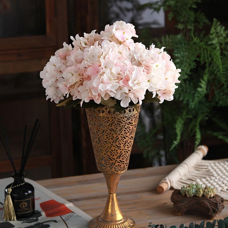 Silk Artificial Flowers Hot sales Hydrangea Wedding bridal bouquet Valentine's Day Home Room Garden arch Diy Gifts box Decora