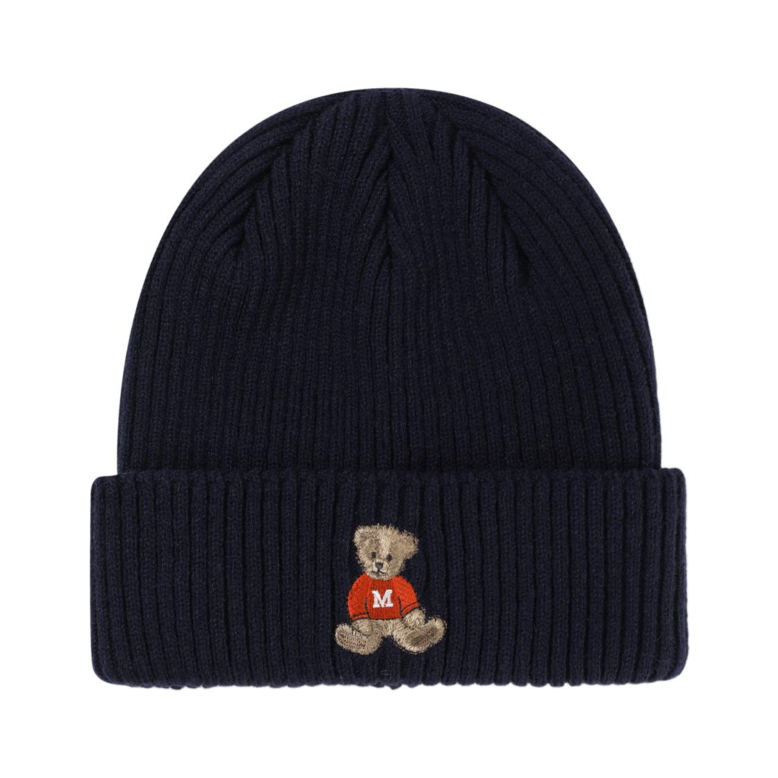 Marithe Francois Girbaud Doodle Bear Beanie Navy ONE SIZE синий
