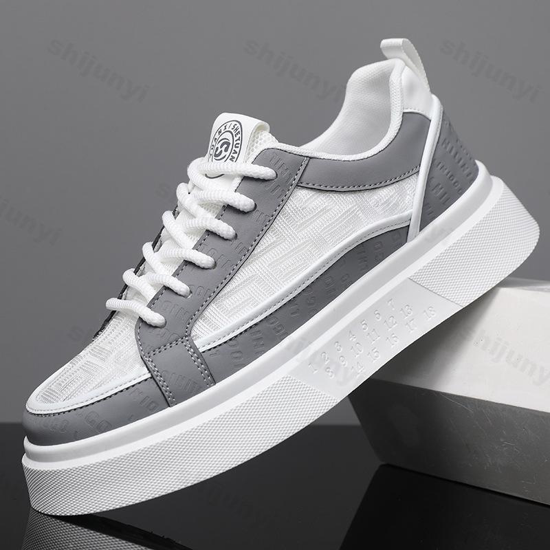 Men Shoes 2025 Breathable Sports Casual Board Shoes Student Outdoor Thick Sole Comfortable Anti Slip Lace Up Vulcanized Shoes